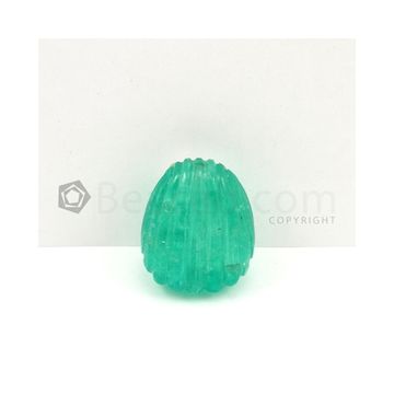 24 x 23 mm - Medium Green Emerald Carving - 1 piece - 50.08 carats (EmCar1004)