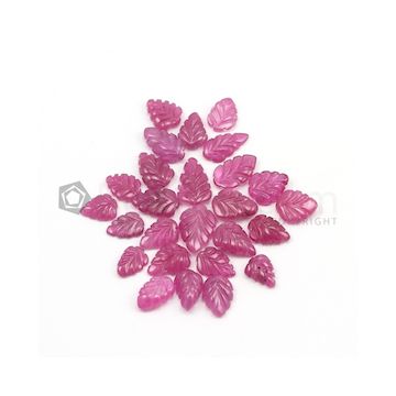 9 x 7.50 mm to 13 x 9 mm - Medium Red Ruby Carvings - 26 pieces - 53.54 carats (RCar1003)