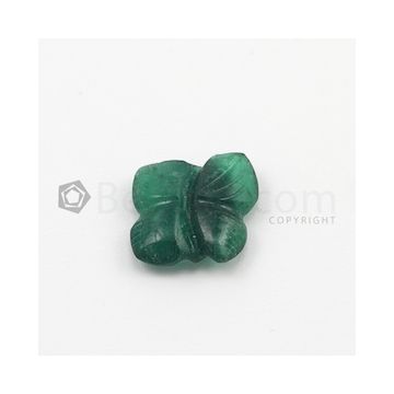 19 x 17 mm - Dark Green Emerald Carving - 1 piece - 7.85 carats (EmCar1006)