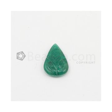15.50 x 10.50 mm - Dark Green Emerald Carving - 1 piece - 3.03 carats (EmCar1007)
