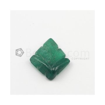 22 x 18 mm - Dark Green Emerald Carving - 1 piece - 10.35 carats (EmCar1015)