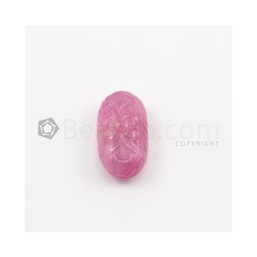 27 x 14.50 mm - Medium Pink Unheated Pink Sapphire Carving - 1 pieces - 47.51 carats (PnSCar1003)
