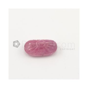 28 x 14 mm - Dark Pink Unheated Pink Sapphire Carving - 1 pieces - 44.37 carats (PnSCar1004)