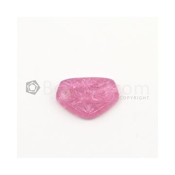26 x 18 mm - Medium Pink Unheated Pink Sapphire Carving - 1 pieces - 33.92 carats (PnSCar1005)
