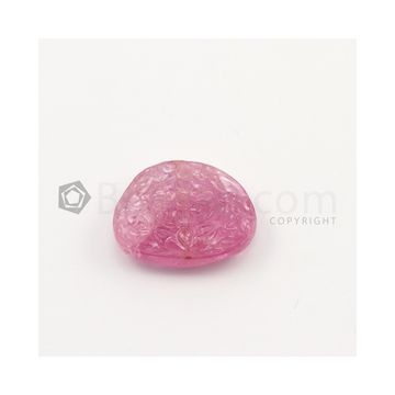 27 x 22 mm - Medium Pink Unheated Pink Sapphire Carving - 1 pieces - 57.11 carats (PnSCar1006)