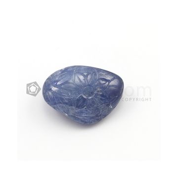 30 x 15 mm - Medium Blue Unheated Sapphire Carving - 1 pieces - 81.80 carats (SCar1005)