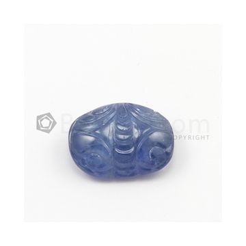 25 x 16.50 mm - Medium Blue Unheated Sapphire Carving - 1 pieces - 34.48 carats (SCar1006)