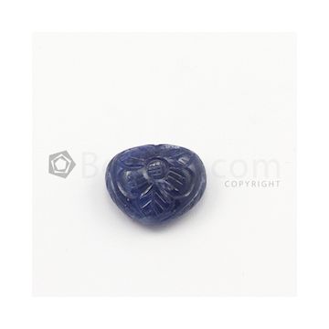 16.50 x 13.50 mm - Dark Blue Unheated Sapphire Carving - 1 pieces - 16.71 carats (SCar1009)
