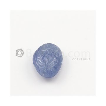 18.50 x 15 mm - Medium Blue Unheated Sapphire Carving - 1 pieces - 25.18 carats (SCar1011)