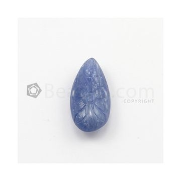 23 x 12 mm - Medium Blue Unheated Sapphire Carving - 1 pieces - 20.12 carats (SCar1026)