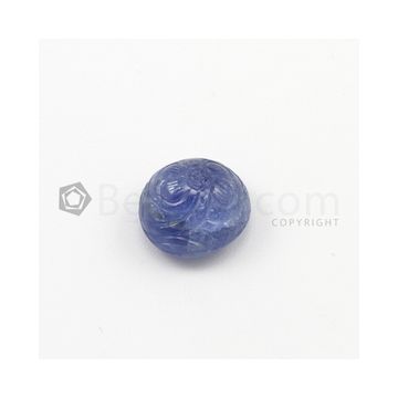 15 x 14 mm - Medium Blue Unheated Sapphire Carving - 1 pieces - 19.59 carats (SCar1027)