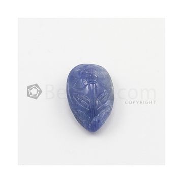 18.50 x 14 mm - Medium Blue Unheated Sapphire Carving - 1 pieces - 24.45 carats (SCar1025)