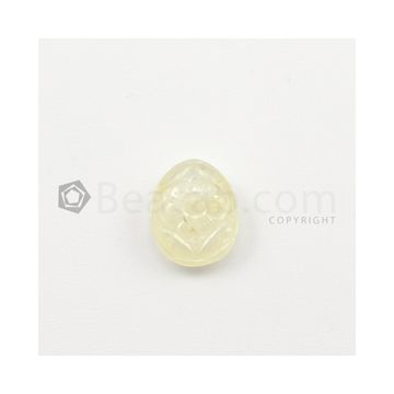 17 x 14 mm - Light Yellow Unheated Yellow Sapphire Carving - 1 pieces - 18.93 carats (YSCar1005)