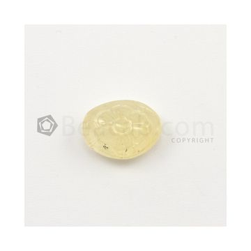 19 x 15 mm - Medium Yellow Unheated Yellow Sapphire Carving - 1 pieces - 29.59 carats (YSCar1006)
