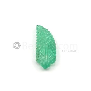 30 x 11.50 mm - Light Green Emerald Carving - 1 piece - 13.04 carats (EmCar1017)