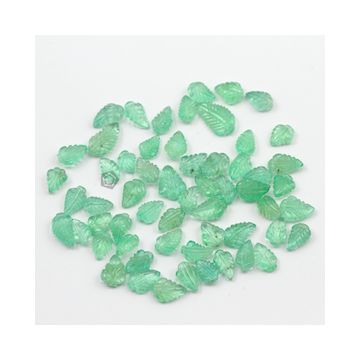 8 x 6 mm to 14 x 8 mm - Light Green Emerald Carving - 58 pieces - 60.32 carats (EmCar1054)