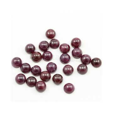 9 mm - Dark Red Ruby Round Shape Cabochons - 24 pieces - 106.52 carats (RuCab1102)