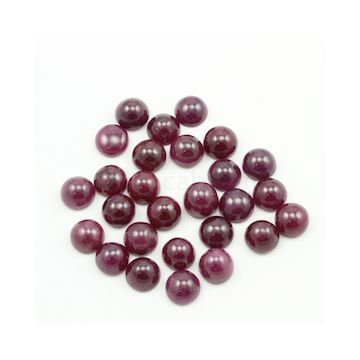 9 mm - Medium Red Ruby Round Shape Cabochons - 22 pieces - 115.31 carats (RuCab1103)