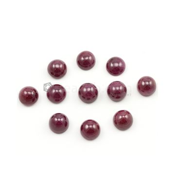 10 mm - Medium Red Ruby Round Shape Cabochons - 11 pieces - 73.71 carats (RuCab1105)
