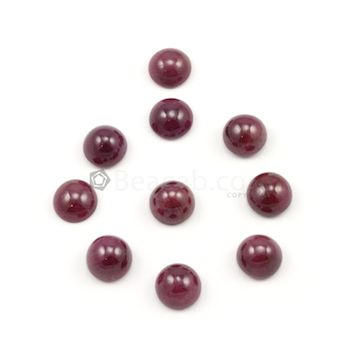 11 mm - Medium Red Ruby Round Shape Cabochons - 10 pieces - 77.78 carats (RuCab1107)