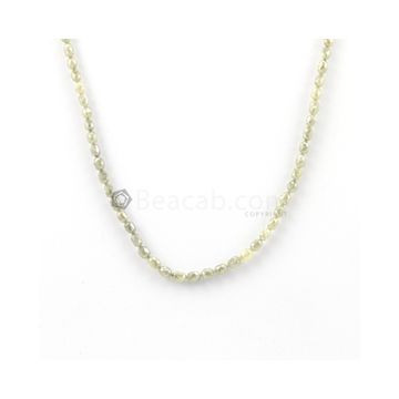 3.20 x 2.80 mm to 4 x 3.50 mm - Medium Tones Diamond Drum Beads - 1 Line - 36.50 carats (FncyDiaDr1040)