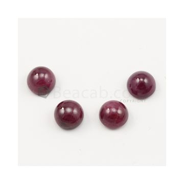 12 mm - Medium Red Ruby Round Shape Cabochons - 4 pieces - 44.57 carats (RuCab1110)