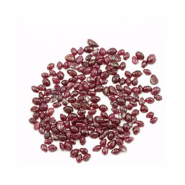6 x 4 mm to 8 x 5.70 mm - Dark Red Ruby Leaf Shape Carving - 192 piece - 129.00 carats (RCar1019)