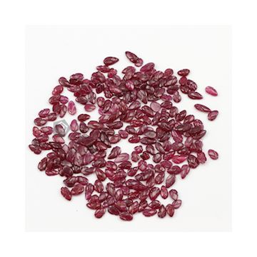 4 x 3 mm to 6 x 3 mm - Medium Red Ruby Leaf Shape Carving - 225 piece - 42.53 carats (RCar1025)