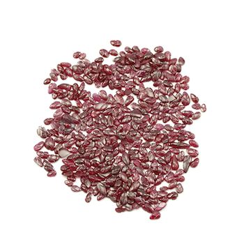 4 x 2.70 mm to 6.50 x 3.20 mm - Dark Red Ruby Leaf Shape Carving - 310 piece - 66.21 carats (RCar1032)