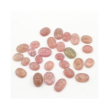 10.50 x 18.50 mm to 17 x 10.50 mm - Medium Tones Multi-Sapphire Oval Shape Carving - 27 pieces - 168.50 carats (MSCar1003)