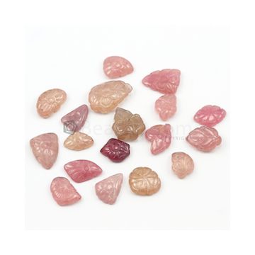 13 x 8.50 mm to 20 x 14 mm - Medium Tones Multi-Sapphire Mix Shape Carving - 18 pieces - 130.50 carats (MSCar1007)