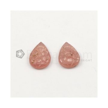 14.50 x 11 mm - Medium Tones Multi-Sapphire Pear Shape Carving - 2 pieces - 11.70 carats (MSCar1024)