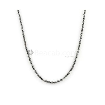 2 to 2.40 mm - Black Diamond Faceted Beads - 1 Line - 14.96 carats (BDIA1025)