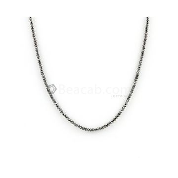1.80 to 2 mm - Black Diamond Faceted Beads - 1 Line - 11.55 carats (BDIA1026)