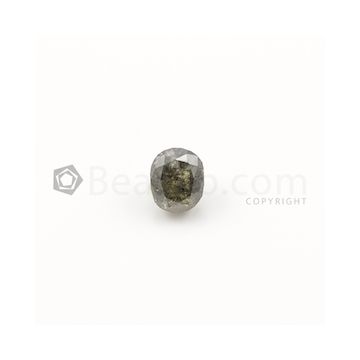 8.20 x 7 mm - Dark Gray Diamond Oval Cut - 1 Piece - 2.64 carats (FDCS1039)