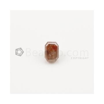 8.80 x 6.20 mm - Dark Peach Diamond Emerald Cut - 1 Piece - 2.76 carats (FDCS1045)
