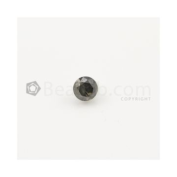 6.50 mm - Dark Gray Diamond Round Cut - 1 Piece - 1.27 carats (FDCS1052)