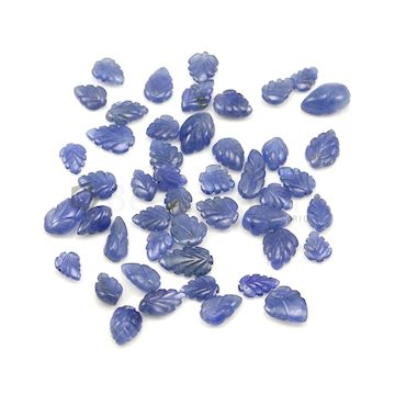 17 x 15.40 mm to 12.90 x 16.80 mm - Light Blue Sapphire Leaf Shape - 47 Pieces - 63.76 carats (SCar1037)