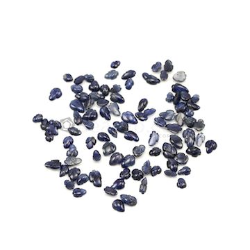 5 x 3.50 mm to 8.90 x 5.20 mm - Dark Blue Sapphire Leaf Shape - 94 Pieces - 43.66 carats (SCar1038)