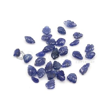 6 x 3 mm to 9.10 x 6.30 mm - Medium Blue Sapphire Leaf Shape - 30 Pieces - 34.20 carats (SCar1039)