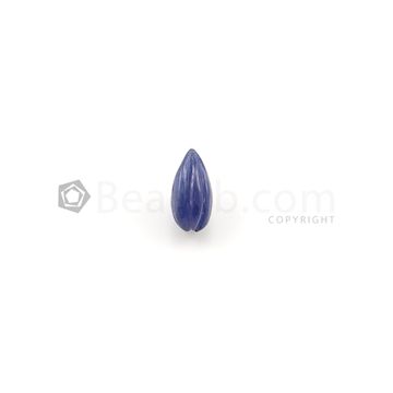 12.20 x 6.70 mm - Medium Blue Sapphire Carving Drop Shape - 1 Piece - 4.56 carats (SCar1040)