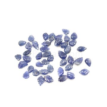 7.50 x 6 mm to 9.60 x 6.60 mm - Medium Blue Sapphire Leaf Shape - 43 Pieces - 63.03 carats (SCar1043)
