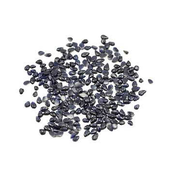 5.20 x 4.20 mm to 9 x 5.50 mm - Dark Blue Sapphire Leaf Shape - 258 Pieces - 180.06 carats (SCar1047)