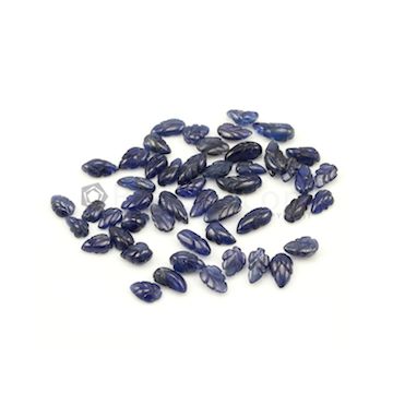6.80 x 4.20 mm to 10.50 x 5.20 mm - Dark Blue Sapphire Leaf Shape - 50 Pieces - 48.67 carats (SCar1056)