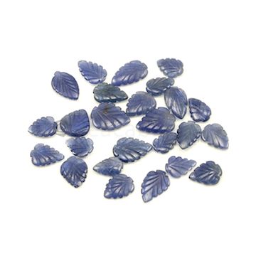 10.20 x 7.20 mm to 14.40 x 11.40 mm - Medium Blue Sapphire Leaf Shape - 25 Pieces - 63.39 carats (SCar1057)