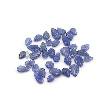 7.50 x 5.70 mm to 11.60 x 8.20 mm - Medium Blue Sapphire Leaf Shape - 35 Pieces - 56.21 carats (SCar1058)