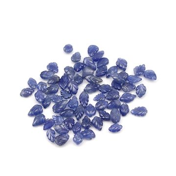 7.80 x 5.30 mm to 11.20 x 6 mm - Medium Blue Sapphire Leaf Shape - 66 Pieces - 85.51 carats (SCar1063)
