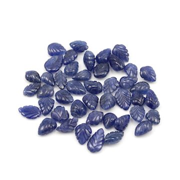 9 x 7.50 mm to 14 x 7.50 mm - Dark Blue Sapphire Leaf Shape - 44 Pieces - 124.41 carats (SCar1064)