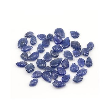 9.80 x 6 mm to 13.50 x 7.60 mm - Medium Blue Sapphire Leaf Shape - 40 Pieces - 93.60 carats (SCar1069)