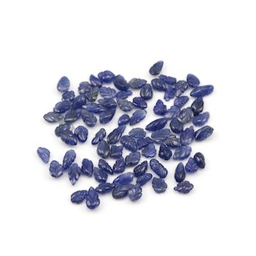 6.50 x 5.70 mm to 10.20 x 4.80 mm - Medium Blue Sapphire Leaf Shape - 78 Pieces - 76.24 carats (SCar1070)